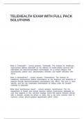 TELEHEALTH EXAM WITH FULL PACK SOLUTIONS