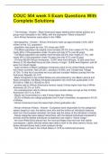 COUC 504 week 5 Exam Questions With Complete Solutions