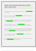 HFMA CRCR EXAMS PRACTICE GUIDE 2025-2026 TEST