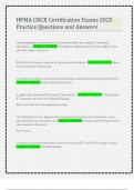 HFMA CRCR Certification Exams 2025 Practice Questions and Answers