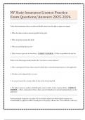 NY State Insurance License Practice Exam Questions&sol;Answers 2025-2026