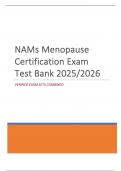 NAMs Menopause Certification Exam Test Bank 2025&sol;2026