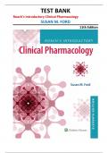 TEST BANK for Roach&rsquo;s Introductory Clinical Pharmacology&comma; 11th Edition by Susan M&period; Ford &vert;all chapters covered&vert;