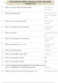 GCU NUR 634 Midterm Review Summer 2024-2025 Practice Test