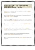 NUR634 Midterm Dr&period; Tyler&rsquo;s Review 2022-2023 Exams Practice