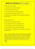 BIOD 152 MODULE 7 QUESTIONS AND ANSWERS 2025