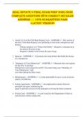Real Estate U FINAL EXAM PREP 2025&sol;2026  COMPLETE QUESTIONS WITH CORRECT DETAILED  ANSWERS &vert;&vert; 100&percnt; GUARANTEED PASS  <LATEST VERSION> 
