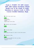 Exam 1&colon; NU665C&sol; NU 665C &lpar;Latest 2025&sol; 2026 Update&rpar; Psychiatric Mental Health Care of the Family II Guide&vert; Questions & Answers&vert; Grade A&vert; 100&percnt; Correct &lpar;Verified Solutions&rpar;- Regis