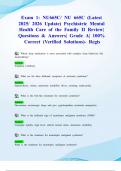 Exam 1&colon; NU665C&sol; NU 665C &lpar;Latest 2025&sol; 2026 Update&rpar; Psychiatric Mental Health Care of the Family II Review&vert; Questions & Answers&vert; Grade A&vert; 100&percnt; Correct &lpar;Verified Solutions&rpar;- Regis