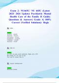 Exam 2&colon; NU665C&sol; NU 665C &lpar;Latest 2025&sol; 2026 Update&rpar; Psychiatric Mental Health Care of the Family II Guide&vert; Questions & Answers&vert; Grade A&vert; 100&percnt; Correct &lpar;Verified Solutions&rpar;- Regis