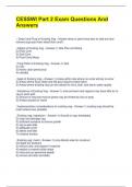 CESSWI Part 2 Exam Questions And Answers