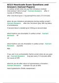ACLS Heartcode Exam Questions and Answers &lpar;Solved Papers&rpar;