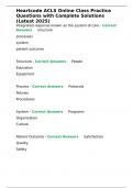 Heartcode ACLS Online Class Practice Questions with Complete Solutions &lpar;Latest 2025&rpar;&period;