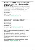 Heartcode ACLS Questions and Verified Answers&comma; 100- Score Guarantee Pass &lpar;Latest 2025&rpar;&period;