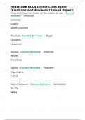 Heartcode ACLS Online Class Exam Questions and Answers &lpar;Solved Papers&rpar;