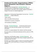 Preferred Provider Organizations &lpar;PPOs&rpar; Exam Questions and Answers &lpar;Solved Papers&rpar;