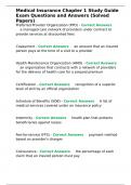 Medical Insurance Chapter 1 Study Guide Exam Questions and Answers &lpar;Solved Papers&rpar;&period;