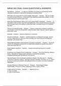MENG 540 FINAL EXAM QUESTIONS & ANSWERS