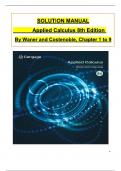 Solutions for Applied Calculus&comma; 8th Edition Waner&comma; All Chapters 1-9 &vert; Complete Guide A&plus;