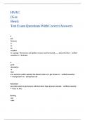 HVAC &lpar;Gas Heat&rpar; Test Exam Questions With Correct Answers&period;