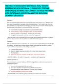 HESI HEALTH ASSESSMENT EXIT EXAM 2025&sol; HEALTH ASSESSMENT HESI EXIT EXAM &lpar;2 CURRENTLY TESTING VERSIONS&rpar; QUESTIONS AND CORRECT DETAILED ANSWERS WITH RATIONALES &lpar;VERIFIED ANSWERS&rpar; 2025&sol;2026 &vert;ALREADY GRADED A&plus;  