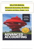 Solution Manual - Advanced Accounting&comma; 5th Edition by Hopkins and Halsey All 1-19 Chapters Covered &comma;Latest Edition