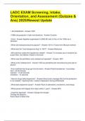 LADC EXAM Screening&comma; Intake&comma; Orientation&comma; and Assessment &lpar;Quizzes & Ans&rpar; 2025&sol;Newest Update