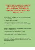 NYSTCE Visual Arts 167 Exam Prep 2025&colon; 115 Artistic Processes & Materials Questions with 100&percnt; Verified Answers &lpar;New Edition&rpar;