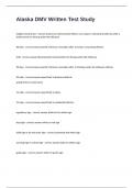 Alaska DMV Written Test Study Questions And Answers 100&percnt; Verified Download To Score A&plus;&period;