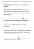 PTCB CSPT EXAM with Verified Answers &lpar;100- Correct Answers&rpar; 