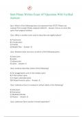 Stott Pilates Written Exam 147 Questions With Verified Answers 