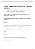 AGEC 340 Exam 2 Questions With Complete Solutions