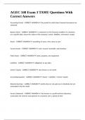 AGEC 340 Exam 3 TAMU Questions With Correct Answers