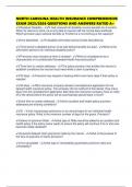 NORTH CAROLINA HEALTH INSURANCE COMPREHENSIVE EXAM 2025&sol;2026 QUESTIONS AND ANSWERS RATED A&plus;