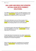 QAL LAWS AND REGS 2025 UPDATED  ACTUAL EXAM WITH CORRECT  SOLUTIONS&period;