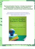 The Social Studies Teacher s Toolbox Hundreds of Practical Ideas to Support Your Students 1st Edition Elisabeth Johnson Evelyn Ramos - PDF Download