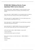 PUBH 6012 Midterm Review Exam Questions With Correct Answers&period;
