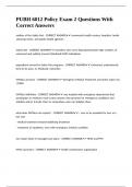 PUBH 6012 Policy Exam 2 Questions With Correct Answers&period;