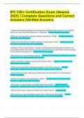 IPC CID&plus; Certification Exam &lpar;Newest 2025&rpar; &vert; Complete Questions and Correct Answers &lpar;Verified Answers