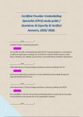Certified Provider Credentialing Specialist &lpar;CPCS&rpar; study guide &sol; Questions & Expertly & Verified Answers&comma; 2025&sol; 2026&period; 