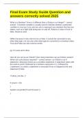Final Exam Study Guide Question and answers correctly solved 2025
