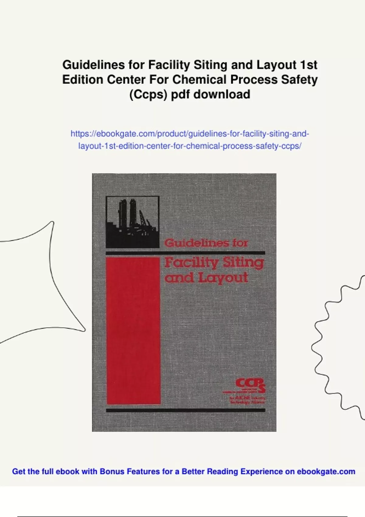 Summary Guidelines for Facility Siting and Layout 1st Edition Center ...