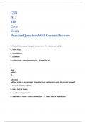 CSN AC 110 Esco Exam Practice Questions With Correct Answers
