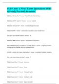 Spirit test 1 Final Exam Questions With Already Passed Answers&period;