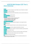NYSTCE Multi-Subject CST&colon; Part 3&comma; Arts & Sciences questions and answers Rated A&plus; 2025&2026