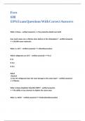 Esco 608 EPA Exam Questions With Correct Answers&period;