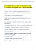 DIAMOND ESSENTIALS GEM 130 QUESTIONNAIRE STUDY GUIDE QUESTIONS WITH VERIFIED ANSWERS