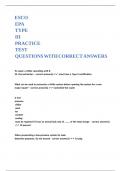 ESCO EPA TYPE III PRACTICE TEST QUESTIONS WITH CORRECT ANSWERS