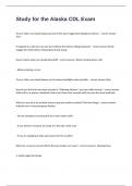 Study for the Alaska CDL Exam Questions And Answers Well Elaborated&period;