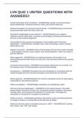 LVN QUIZ 1 UNITEK QUESTIONS WITH ANSWERS&excl;&excl;